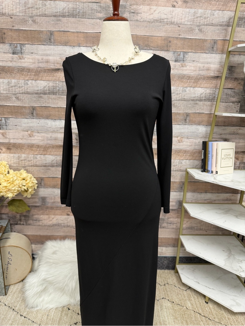DW3 for David Warren Black Long Sleeve Dress 10